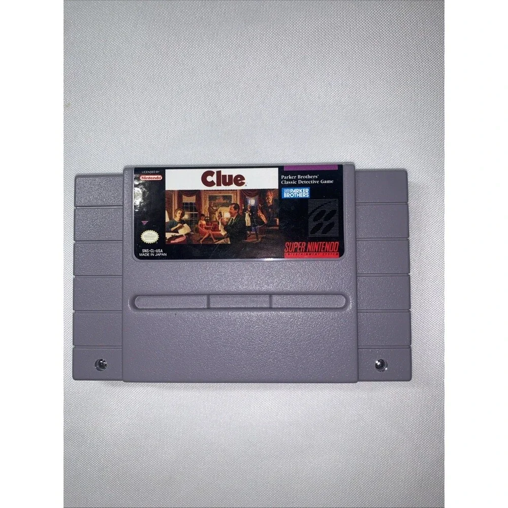 Vintage Video Game Clue SNES CIB Super Nintendo Game Cartridge